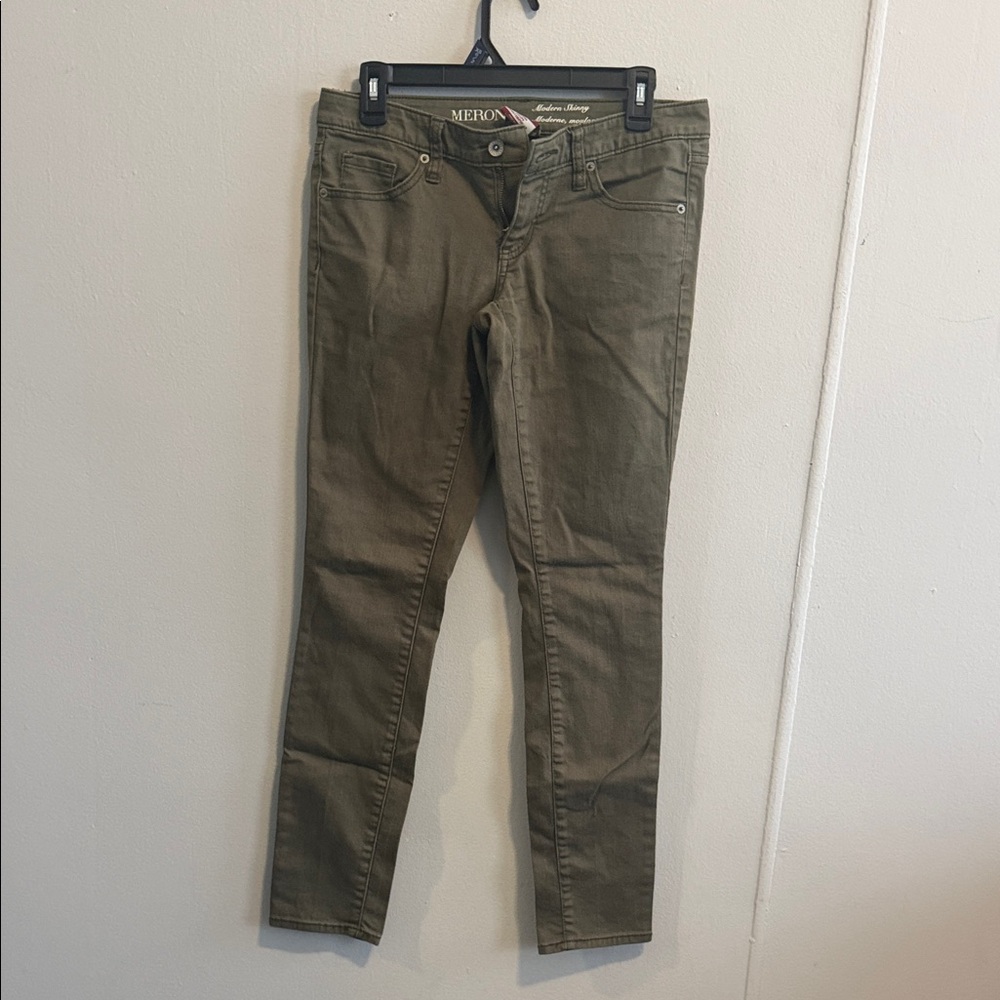 Merona Khaki Green Slim Fit Pants